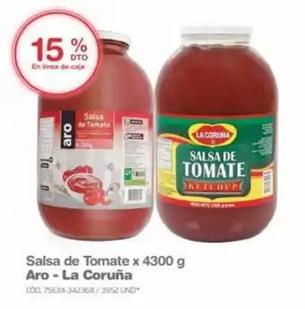 Makro Salsa de Tomate x 4300 g Aro - La Coruña oferta