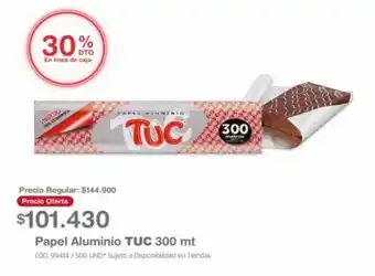 Makro Papel Aluminio TUC 300 mt oferta