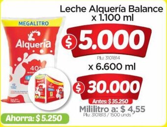 Surtimax Leche Alquería Balance x 1.100 ml oferta