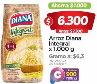 Surtimax Arroz Diana Integral x 1.000 g oferta
