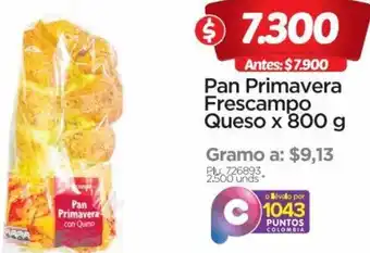 Surtimax Pan Primavera Frescampo Queso x 800 g oferta