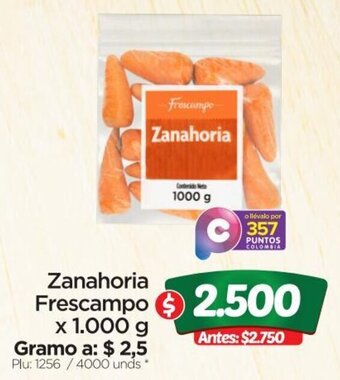 Surtimax Zanahoria Frescampo x 1.000 g oferta