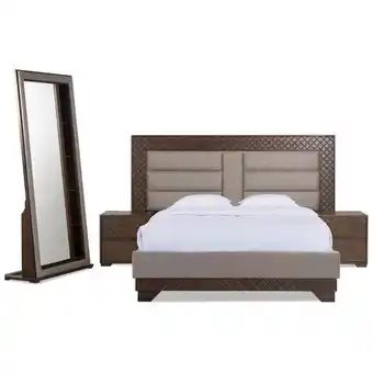 Muebles Jamar Alcoba doble magna lino café, natural oscuro oferta