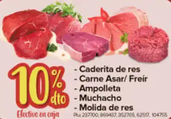 Super Inter - Caderita de res - Carne Asar/ Freír - Ampolleta - Muchacho - Molida de res oferta