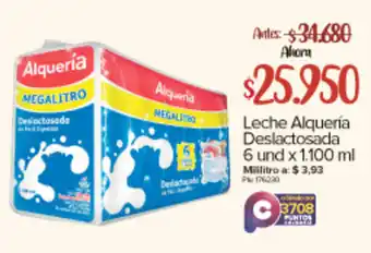 Super Inter Leche Alquería Deslactosada 6 und x 1.100 ml oferta
