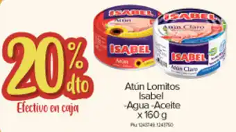 Super Inter Atún Lomitos Isabel -Agua -Aceite x 160 g oferta