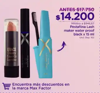 FarmaTodo Pestañina Lash Maker Water Proof Black x 15ml oferta