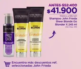 FarmaTodo Shampoo John Frieda sheer Blonda Go Blonder x 245ml oferta