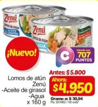 Surtimax Lomos de atún Zenú 160g oferta