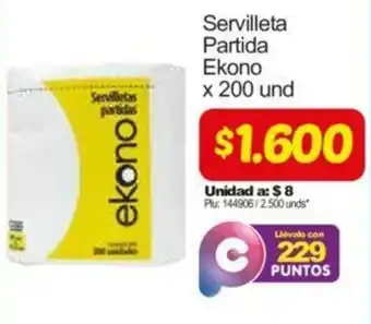 Surtimax Servilleta Partida Ekono x 200 und oferta