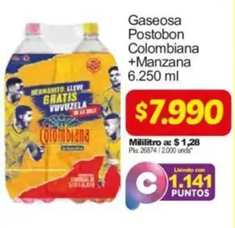 Surtimax Gaseosa Postobon Colombiana+Manzana 6250ml oferta