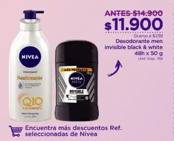 FarmaTodo Desodorante Men Invisible Black & White 48h x 50g oferta