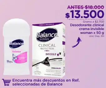 FarmaTodo Desodorante Clinical Crema Invisible Woman x 50g oferta