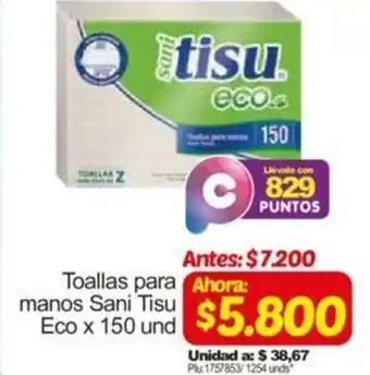 Surtimax Toallas para Manos Sani Tisu Eco x 500 und oferta