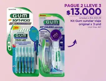 FarmaTodo Kit Gum Sunstar Viaje Original x 3 und oferta