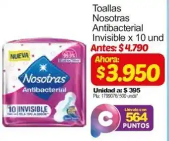 Surtimax Toallas Nosotras Antibactrerial Invisible oferta