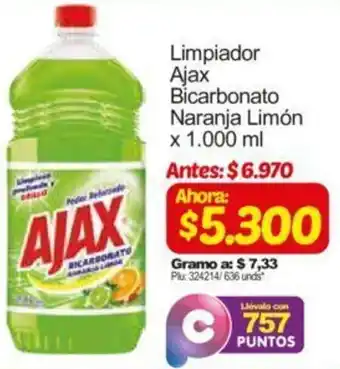 Surtimax Limpiador Ajax Bicarbonato Naranja Limón x 1.000ml oferta