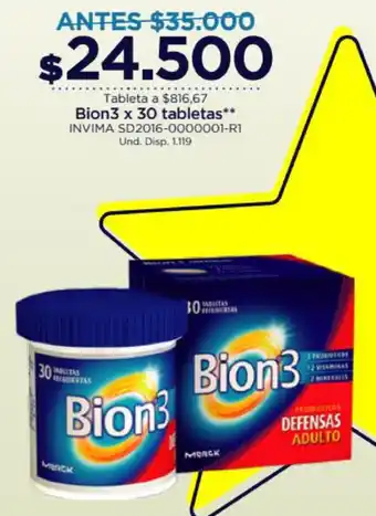 FarmaTodo Bion3 x 30 Tabletas oferta