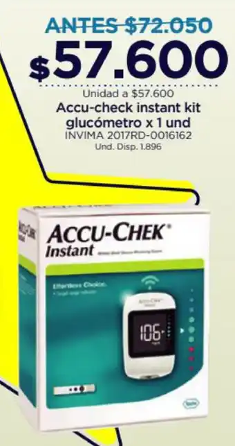 FarmaTodo Accu-Check Instant Kit Glucómetro x 1 und oferta