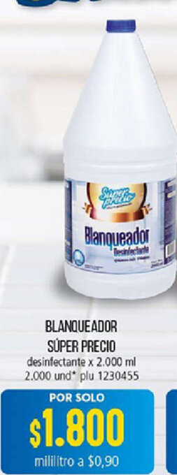 Colsubsidio Blanqueador Súper Frecio Desinfectante x 2,000ml oferta