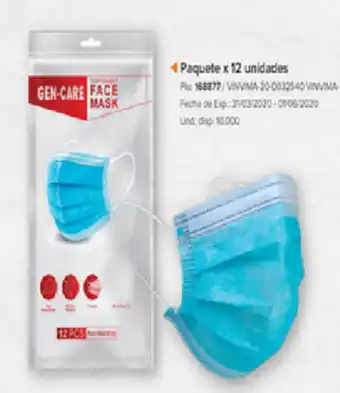 Cruz verde Tapabocas Paquetex12unidades oferta