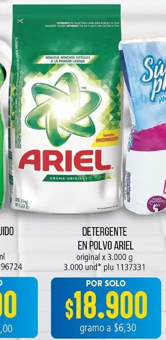 Colsubsidio Detergente En Polvo Ariel Original x 3.000g oferta