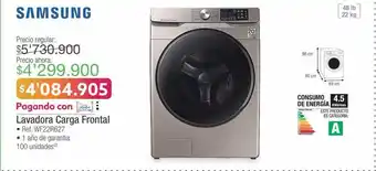 Jumbo Samsung lavadora carga frontal • ref. wf22r627 oferta