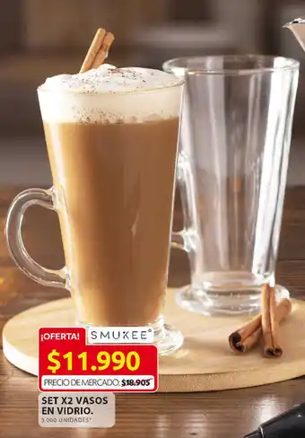 Ara SET X2 VASOS EN VIDRIO oferta