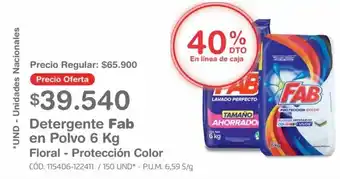 Makro Detergente Fab en Polvo 6 Kg Floral - Protección Color oferta