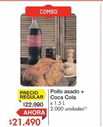 Metro Pollo asado + coca cola x 1.5 l oferta