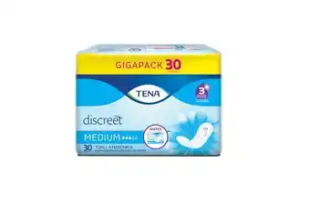 Toalla tena discreet medium 30 unidades 3 gotas