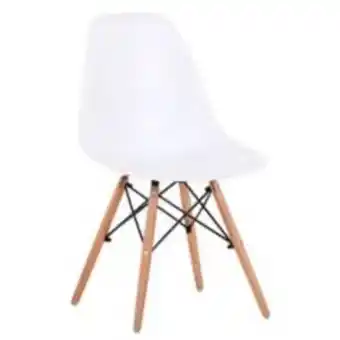 Falabella Silla eames blanca moderna patas en madera oferta