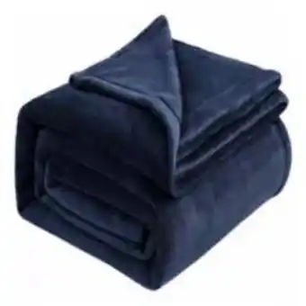 Falabella Cobija piel ángel térmica unicolor cama doble o semidoble azul oscuro oferta