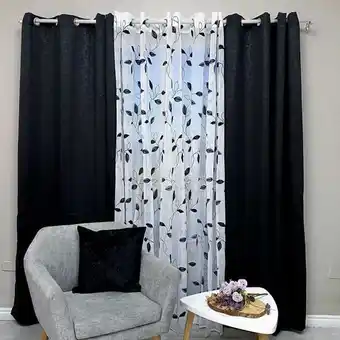 Superdroguería Olímpica Cortinas blackout negras / 2 paneles de 140 x 220 oferta
