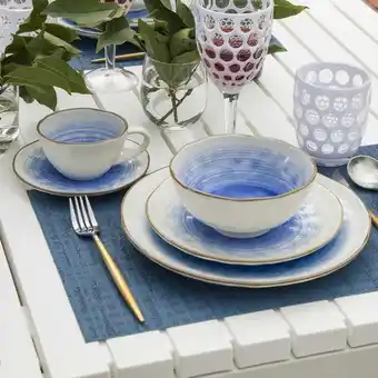 Ambiente Gourmet Kit vajilla tronco azul - 4 puestos oferta