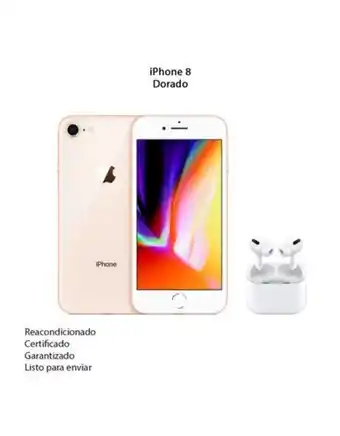 Flamingo Iphone 8 de 256gb + airpods pro 2 oferta