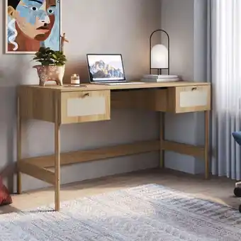 Muebles Jamar Escritorio santorini natural, tejido oferta