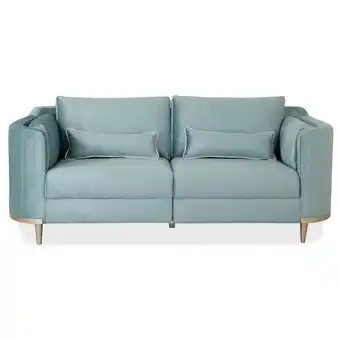 Muebles Jamar Sofá 3 puestos minoti velvet oliver verde, champaña* oferta