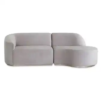 Muebles Jamar Sala en l domus velvet gris lado derecho oferta