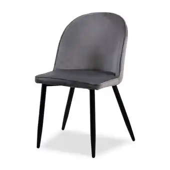 Silla de comedor mia velvet gris