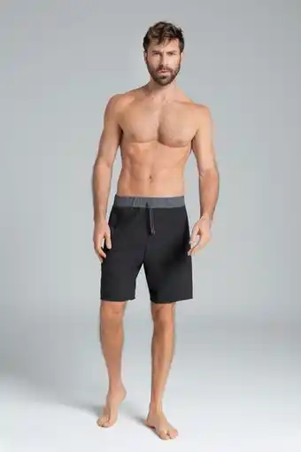 Pacífika Bermuda tiro medio negro oferta