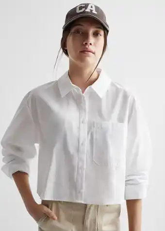 Mango Camisa corte crop oferta