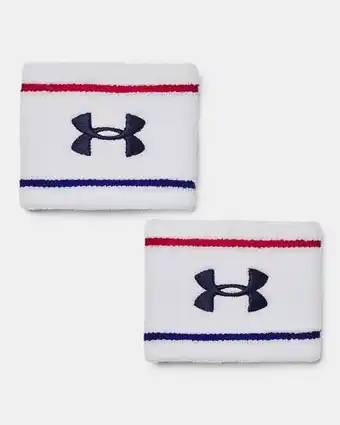 Under Armour Unisex ua striped performance terry 2-pack wristbands oferta