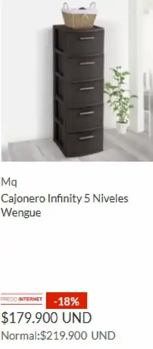 Mq Cajonero Infinity 5 Niveles Wengue