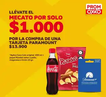 *Aplica Coca Cola original 400 ml + papas Rizadas sabor a pollo, mayonesa o limón 25 gr.