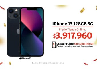 Claro iPhone 13 128GB 5G oferta