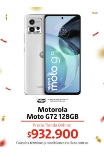 Claro Motorola Moto G72 128GB oferta