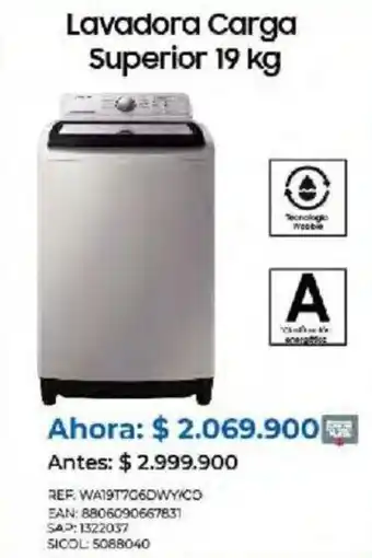Olímpica Lavadora Carga Superior 19 kg oferta