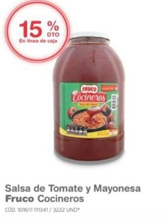 Makro Salsa de Tomate y Mayonesa Fruco Cocineros oferta