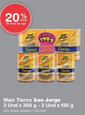 Makro Maíz Tierno San Jorge 3 Und x 300 g - 2 Und x 190 g oferta